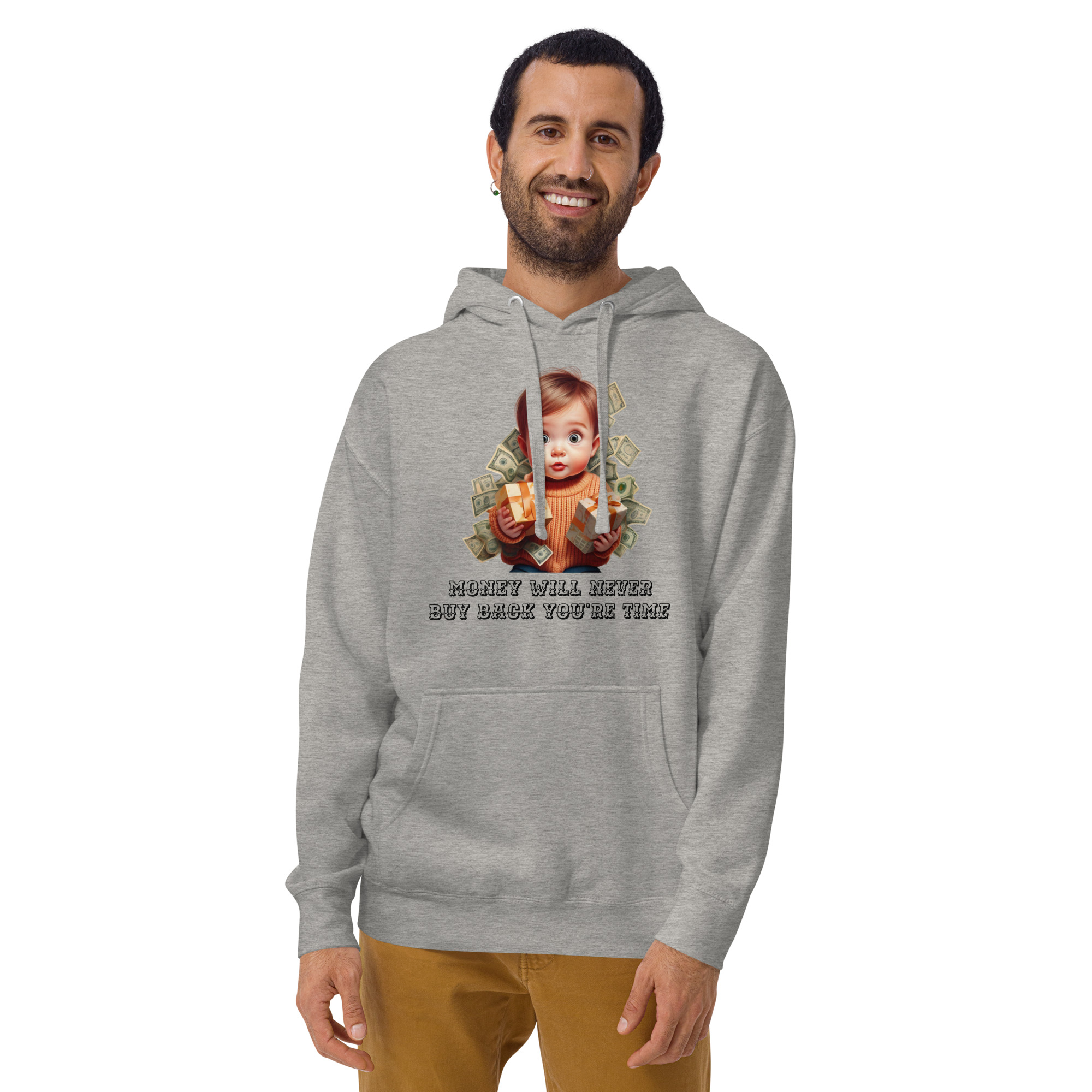 unisex-premium-hoodie-carbon-grey-front-67e24e13e6871.jpg Money can't buy... - Bilde 5