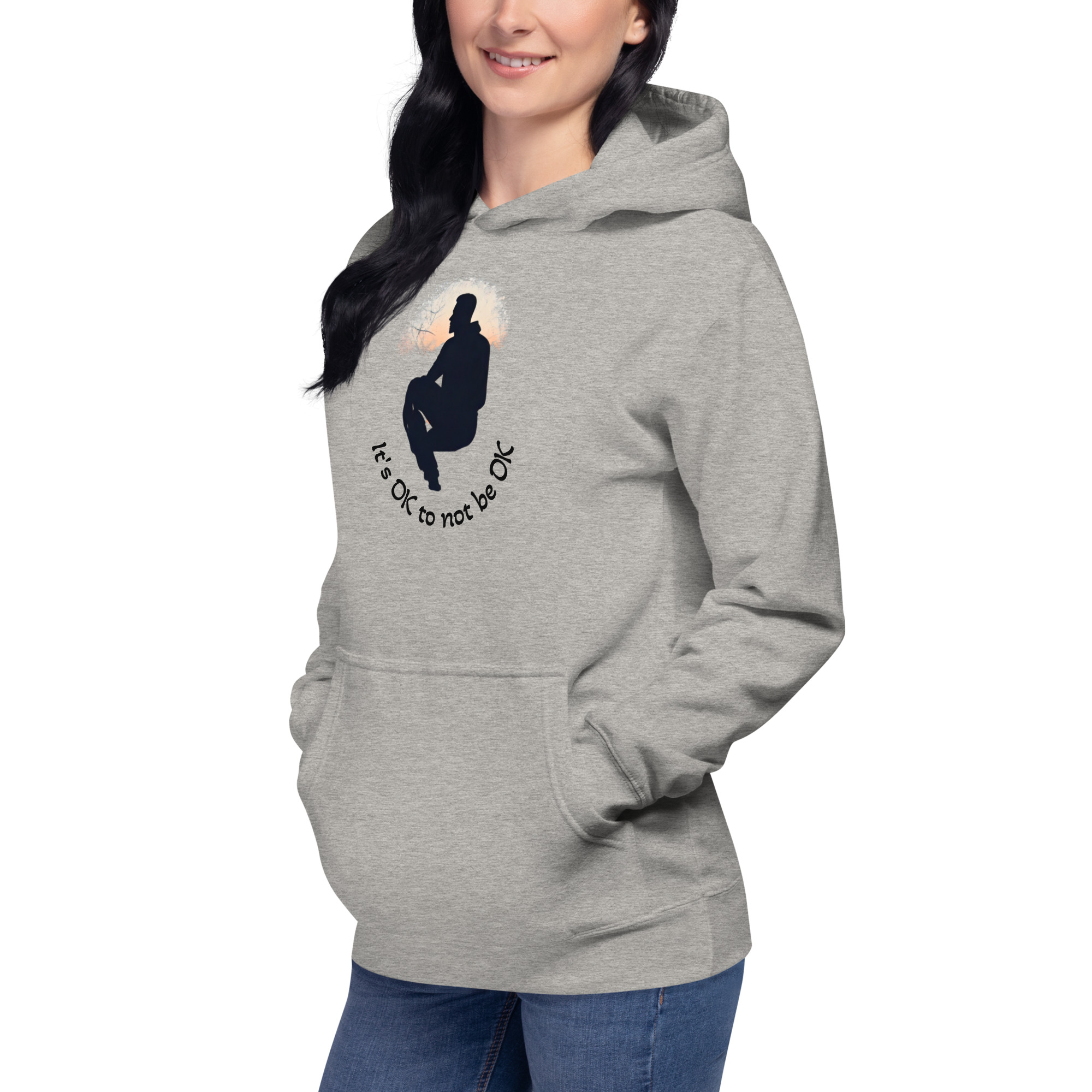 unisex-premium-hoodie-carbon-grey-left-front-67daf2487795d.jpg It's OK... - Bilde 4